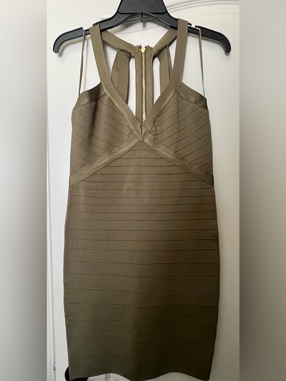GUESS Olive Strappy Bodycon Dress with Zipper Back